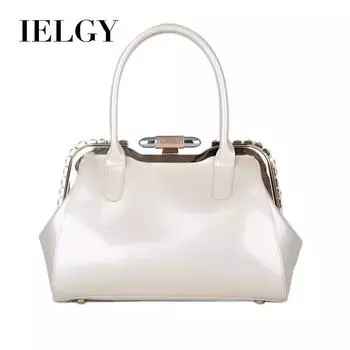 IELGY с мягкой ручкой, без бретелек, вертикальная квадратная форма, однотонная женская сумка из искусственной кожи, модная портативная сумка в европейском и американском стиле синий