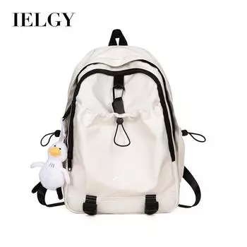 IELGY Школьная сумка для студентов колледжа, рюкзак для нишевого дизайна, женский модный дорожный рюкзак для поездок на работу чёрный