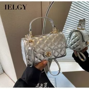 IELGY Серебряная сумочка, популярная сумка-мессенджер через плечо в иностранном стиле