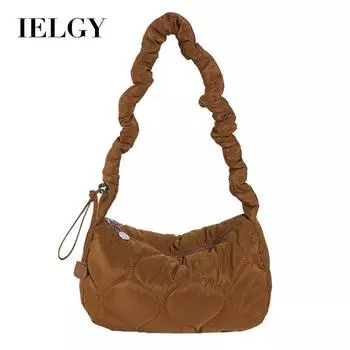 IELGY Стильная и простая сумка через плечо с бриллиантами из хлопкового материала. розовый