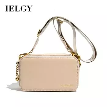 IELGY Стильная повседневная простая маленькая квадратная сумка через плечо через плечо с широким ремнем чёрный