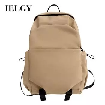 IELGY Студенческий рюкзак, модный водонепроницаемый повседневный студенческий рюкзак большой вместимости чёрный