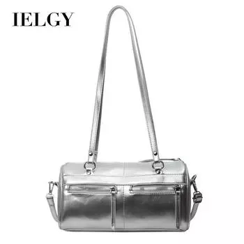 IELGY Сумка Baguette из мягкой кожи под мышками, модная универсальная повседневная сумка-подушка через плечо в стиле Spice Girl чёрный