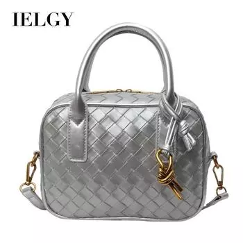 IELGY Сумка французской нишевой моды, простая и универсальная плетеная маленькая квадратная сумка, высококачественная сумка через плечо