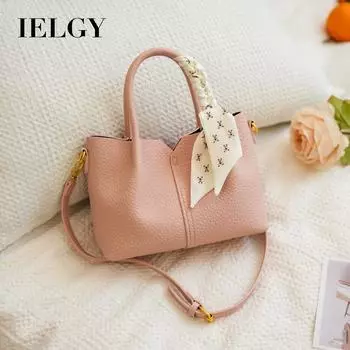 IELGY Сумка-мессенджер большой вместимости, текстурированная женская детская и переносная сумка-ведро для мамы. чёрный