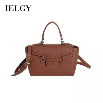 IELGY Сумка-мессенджер с нишевым дизайном, простая текстура, узор личи, универсальная сумка-мессенджер 24*14*9CM чёрный