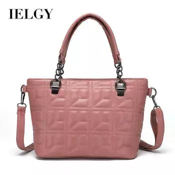 IELGY Сумка-мессенджер с вышивкой нитками женские сумки дамская сумочка черная повседневная модная одноплечевая ромбическая европейская и американская цепочка красный