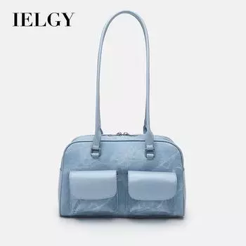 IELGY Сумка подмышки в стиле ретро цвета Майяра, модная большая сумка, портативная дорожная сумка большой вместимости. чёрный