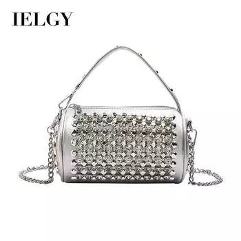 IELGY Сумка с бриллиантовым цилиндром, сумка с бриллиантами, модная сумка через плечо