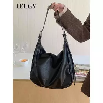 IELGY Сумка-тоут большой емкости в стиле ретро Premium sense кофейный