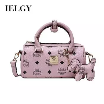 IELGY Сумка-тоут Boston с буквенным цилиндром, сумка через плечо с наклоном через плечо бежевый