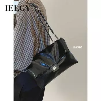 IELGY Сумка-тоут Chain premium sense, универсальная сумка через плечо большой вместимости для поездок на работу кофейный