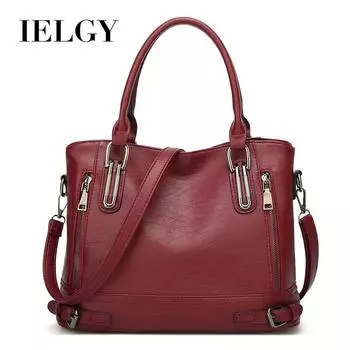 IELGY Сумочка женская сумка на молнии сумка через плечо диагональная сумка красный/винный