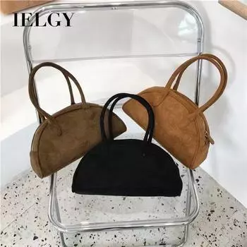 IELGY темперамент ретро замшевая сумка Boston сумка портативная большая вместительная сумка для боулинга коричневый