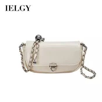IELGY Текстурированная мини-сумка, модная высококачественная цепочка, сумка через плечо, небольшая квадратная сумка. бежевый