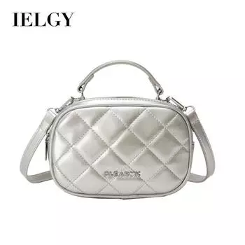 IELGY Универсальная маленькая квадратная сумка-мессенджер в иностранном стиле с бриллиантами и серебром, портативная сумка для мобильного телефона на одно плечо бежевый