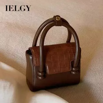 IELGY Универсальная маленькая квадратная сумка-мессенджер в стиле ретро, изысканная дорожная сумка с высококачественной текстурой коричневый