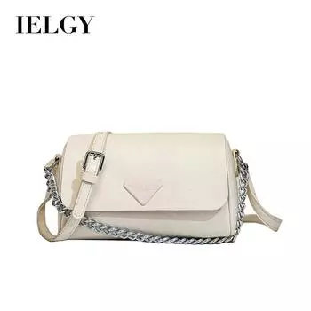 IELGY Универсальная модная сумка через плечо Boston в иностранном стиле с цепочкой и цилиндром. чёрный