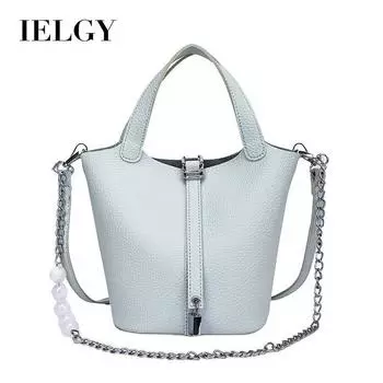 IELGY Универсальная нишевая портативная сумка-корзина для овощей в корейском стиле, модная модная сумка-ведро, темпераментная портативная сумка-мессенджер синий