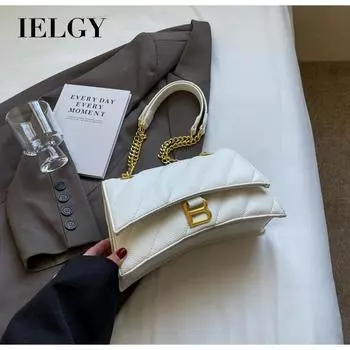 IELGY Универсальная полосатая сумка в виде песочных часов, модная женская сумка через плечо с темпераментом чёрный