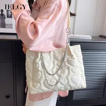 IELGY Универсальная популярная вместительная повседневная сумка через плечо в стиле преппи для женщин бежевый