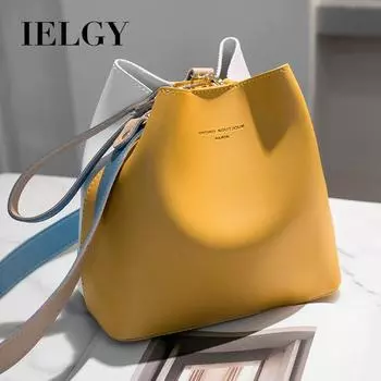 IELGY универсальная женская сумка, однотонная сумка для сына-матери, корейская версия, модная сумка через плечо на одно плечо, портативная, простая и элегантная жёлтый