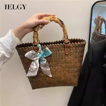 IELGY Универсальная женская сумка в стиле ретро в стиле ретро и искусстве Mori. хаки