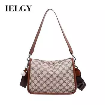 IELGY versatile casual large-capacity foreign-style fashion shoulder bag хаки