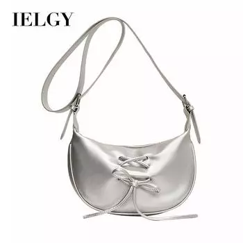 IELGY Вместительная сумка через плечо, универсальная сумка-тоут в стиле ретро с бантом. чёрный