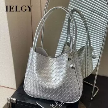 IELGY Высококачественная ретро-сумка большой вместимости, модная универсальная сумка-ведро для поездок на работу чёрный