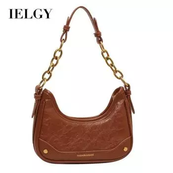 IELGY women s armpit bag, fashionable French niche high-end feeling foreign style shoulder messenger bag чёрный