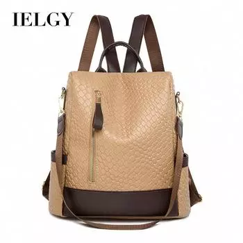 IELGY Женский рюкзак, корейская версия модного и простого школьного рюкзака для школьников, универсальный рюкзак большой вместимости для отдыха и путешествий. чёрный