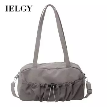 IELGY women s commuter pleated underarm cloud bag, simple temperament Korean version shoulder nylon bag бежевый
