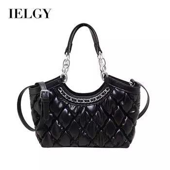 IELGY Women s Fashion Rhombus Handbag, Versatile Commuter Bag Handbag коричневый