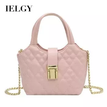 IELGY women s fashion vegetable basket small bag, diamond chain portable shoulder messenger bag чёрный