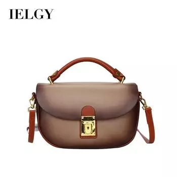 IELGY women s fashion versatile handbag, simple and fashionable shoulder messenger bag чёрный