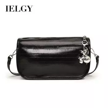 IELGY Женская модная универсальная большая вместительная серебристая сумка через плечо маленькая квадратная сумка чёрный