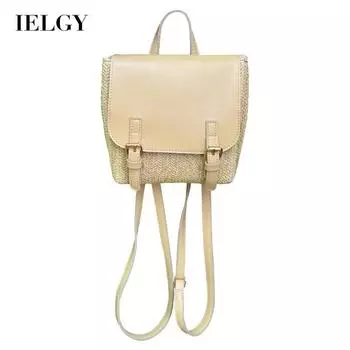 IELGY women s niche design straw small backpack чёрный