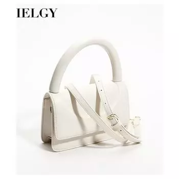 IELGY women s solid color simple design shoulder bag, magnetic buckle handbag, fashionable versatile magpie bridge bag белый