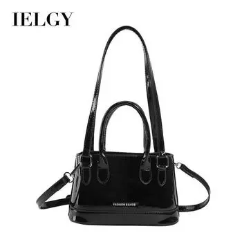 IELGY women s summer out small silver bag, high sense fashion single shoulder crossbody bucket bag чёрный