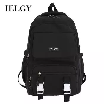 IELGY women s travel large-capacity backpack, girls Korean version of student casual schoolbag чёрный