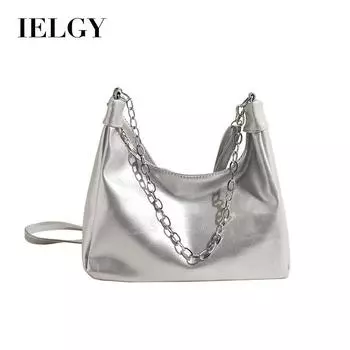 IELGY высококачественная серебристая вместительная модная сумка-локомотив, модная женская сумка-тоут из мягкой кожи для поездок на работу чёрный