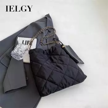 IELGY зарубежная сумка для отдыха, модная сумка через плечо большой емкости из мягкой кожи, женская сумка подмышки с текстурой в стиле ретро бежевый