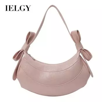 IELGY Женская черная универсальная косая сумка Premium Sense Crescent для подмышек, сумка Нишевый дизайн, сумка на плечо чёрный