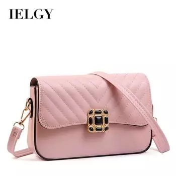 IELGY Женская диагональная сумка для мобильного телефона, вышитая сумка-мессенджер через плечо абрикосовый