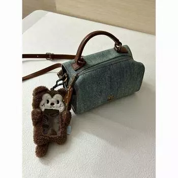 IELGY Женская джинсовая сумка-подушка, винтажная сумка через плечо Boston через плечо джинсовый синий