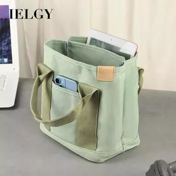IELGY Женская холщовая сумка большой вместимости синий
