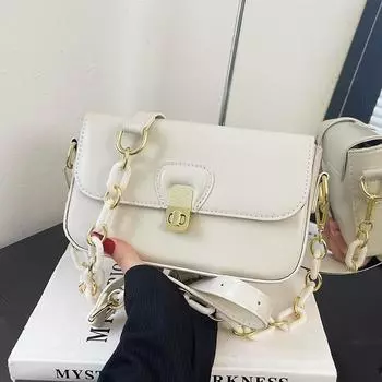 IELGY Женская маленькая квадратная сумка через плечо в иностранном стиле на одно плечо, подмышками чёрный