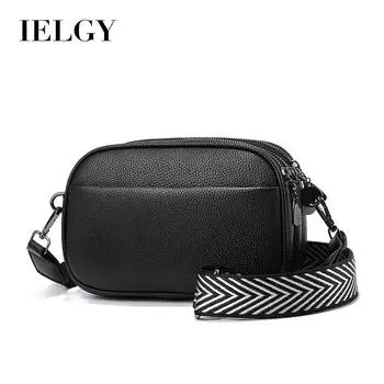 IELGY Женская многослойная легкая и изысканная сумка-мессенджер небольшого размера чёрный