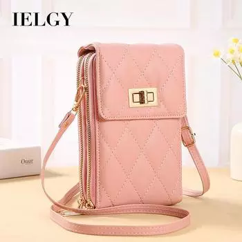 IELGY Женская модная и персонализированная простая сумка через плечо, легкий дорожный кошелек, мини-сумка для мобильного телефона с текстурой иностранного газа и ромба синий